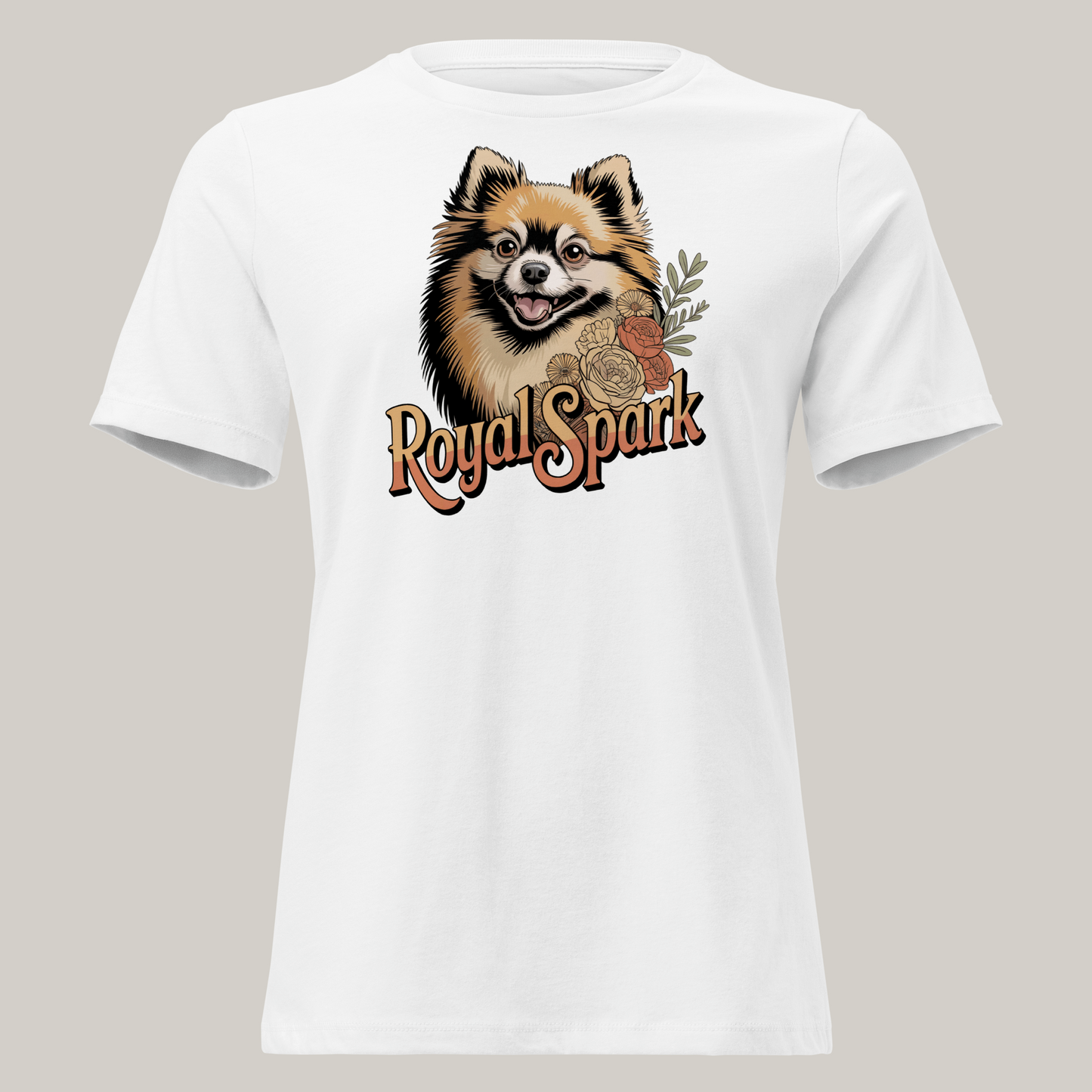 Pomeranian hundeprint t-skjorte – retrodesign.
