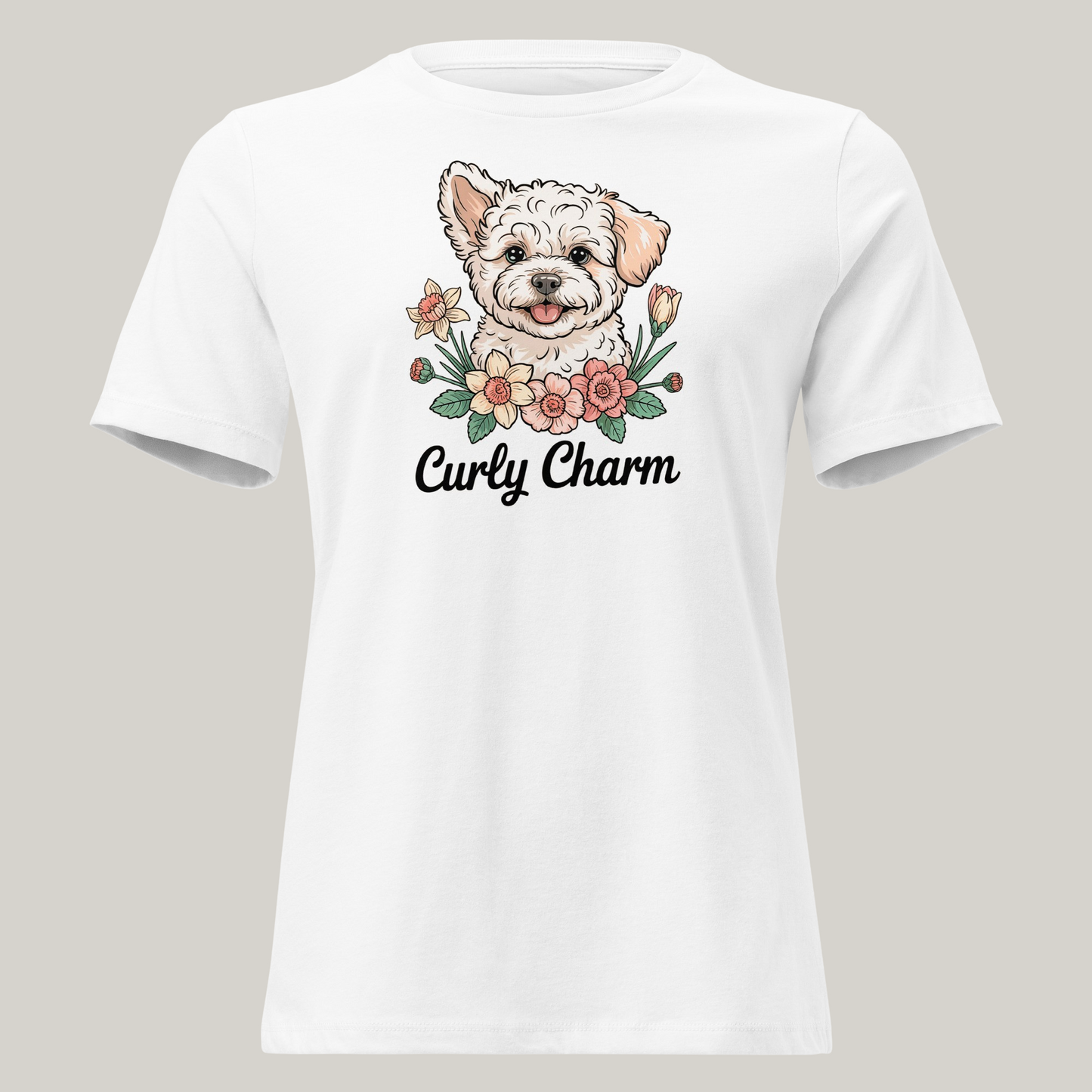 Bishon Havanais hundeprint t-skjorte – retrodesign.