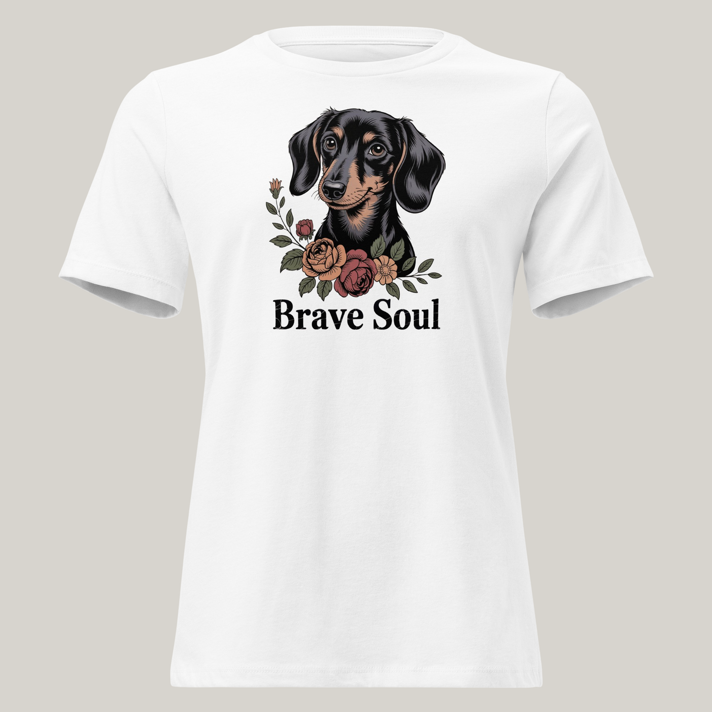 Dachshund hundeprint t-skjorte – retrodesign.