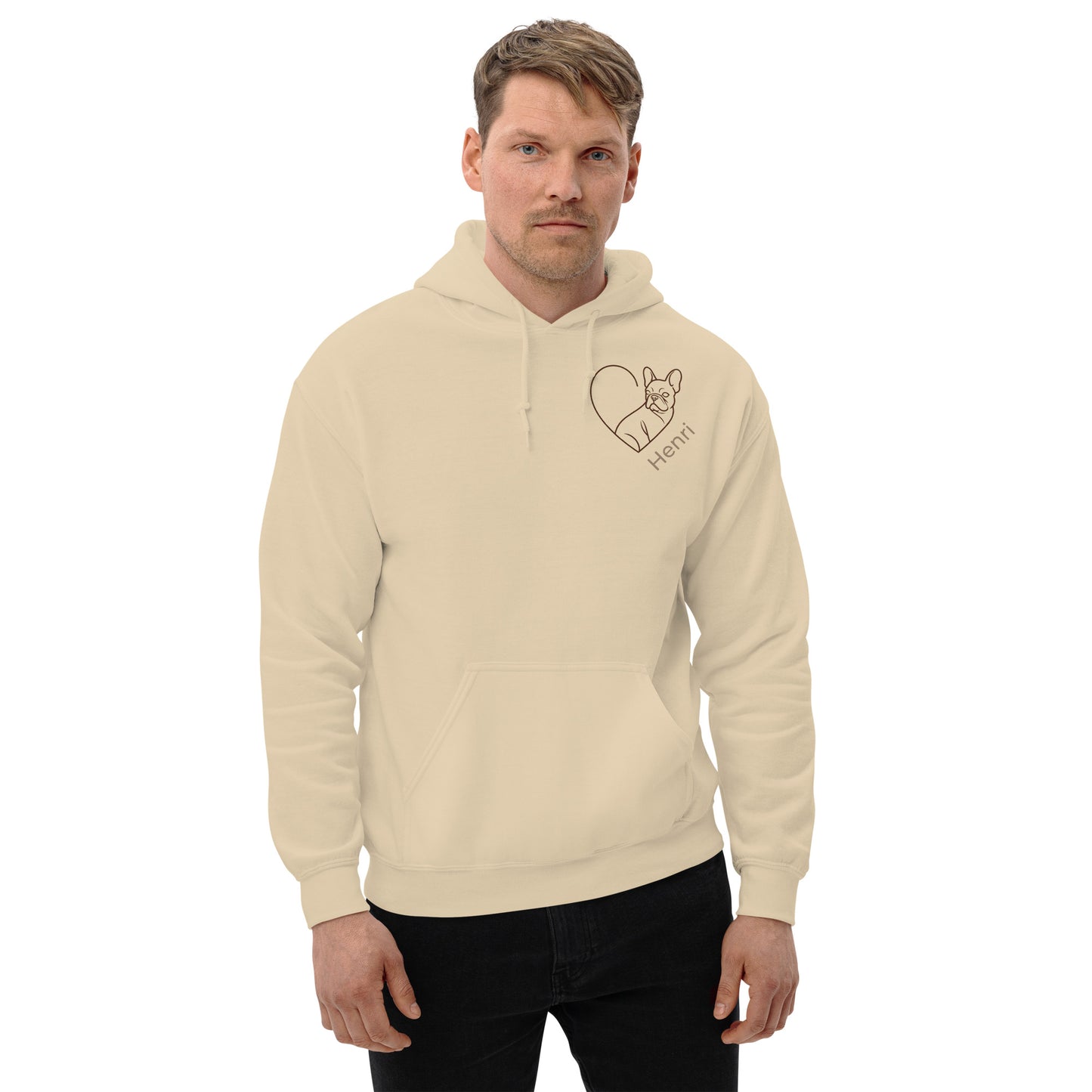 Pawli Heavy Blend Hoodie - Sand - Fransk Bulldog