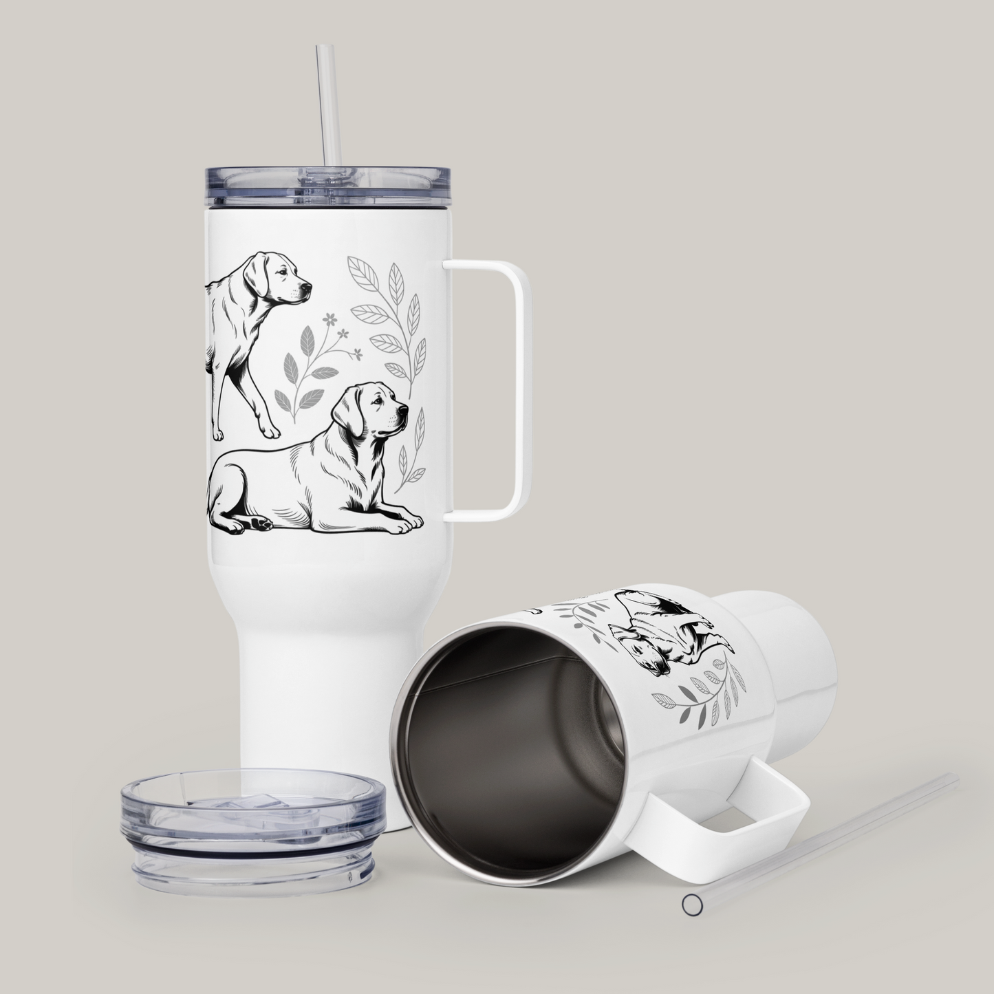 Drikkeflaske med Labrador Retriever-hundeprint.