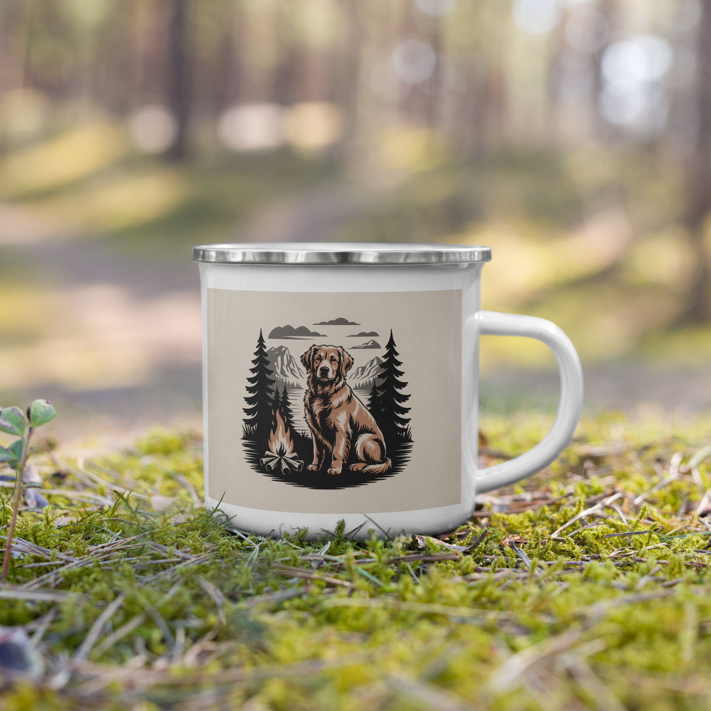 Golden retriever hundeprint – emalje turkopp.