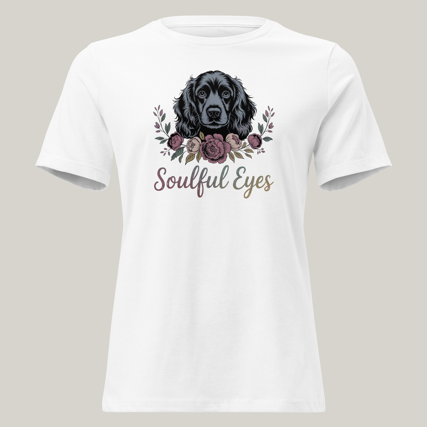 Cocker Spaniel hundeprint t-skjorte – retrodesign.