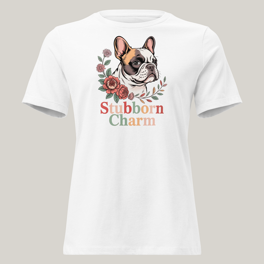 Fransk Bulldog hundeprint t-skjorte – retrodesign.