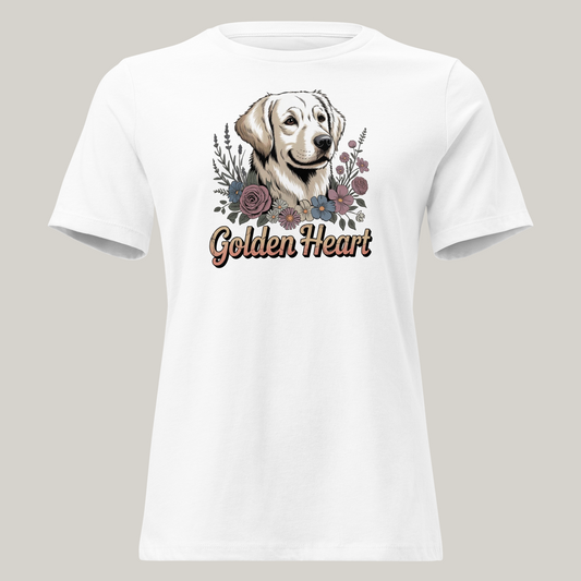 Golden Retriever hundeprint t-skjorte – retrodesign.