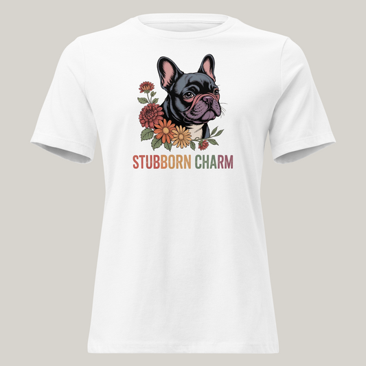 Fransk Bulldog hundeprint t-skjorte – retrodesign.