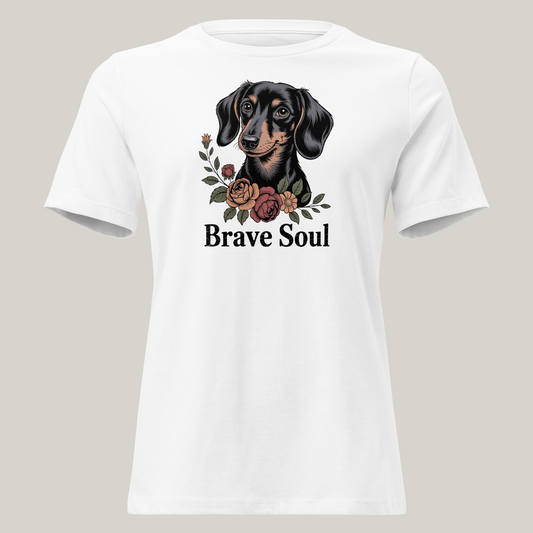 Dachshund hundeprint t-skjorte – retrodesign.