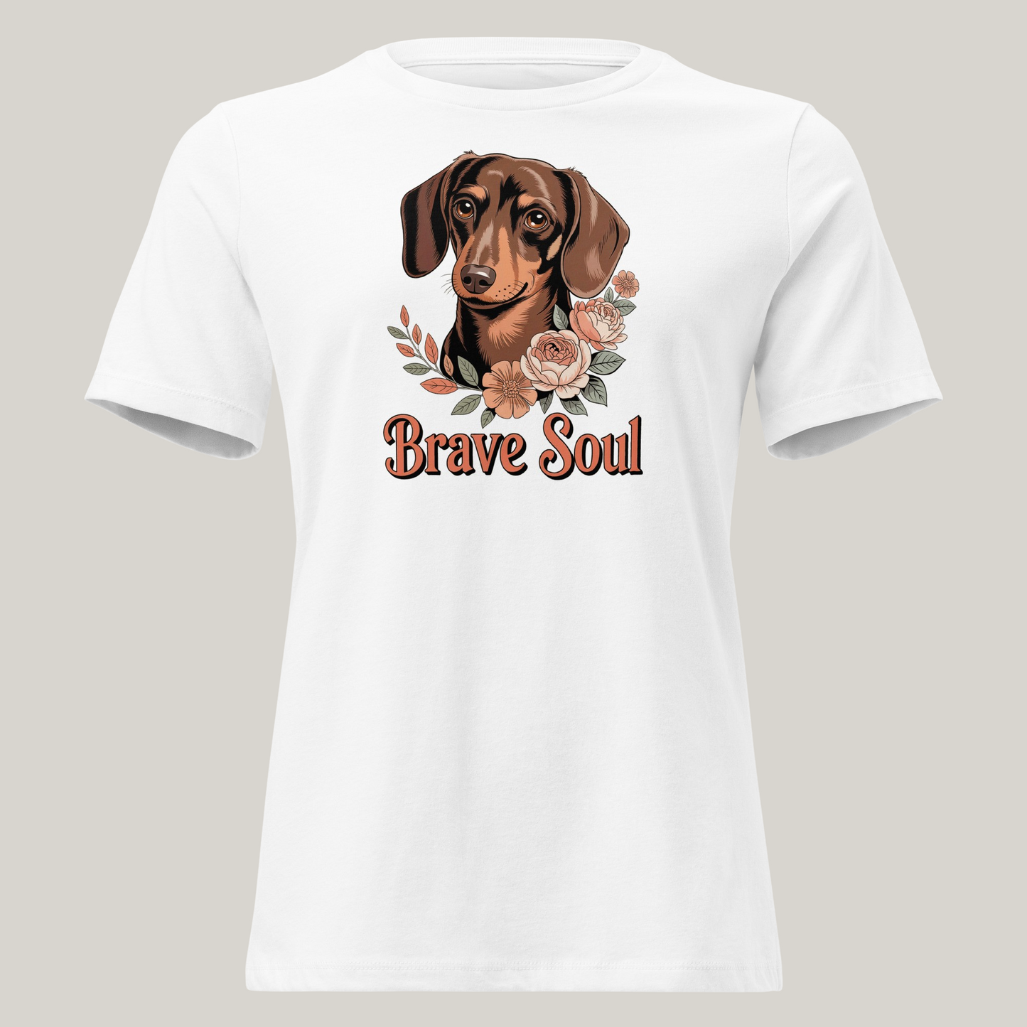 Dachshund hundeprint t-skjorte – retrodesign.