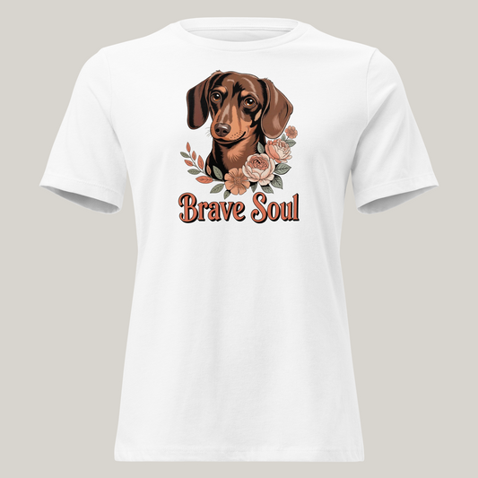 Dachshund hundeprint t-skjorte – retrodesign.