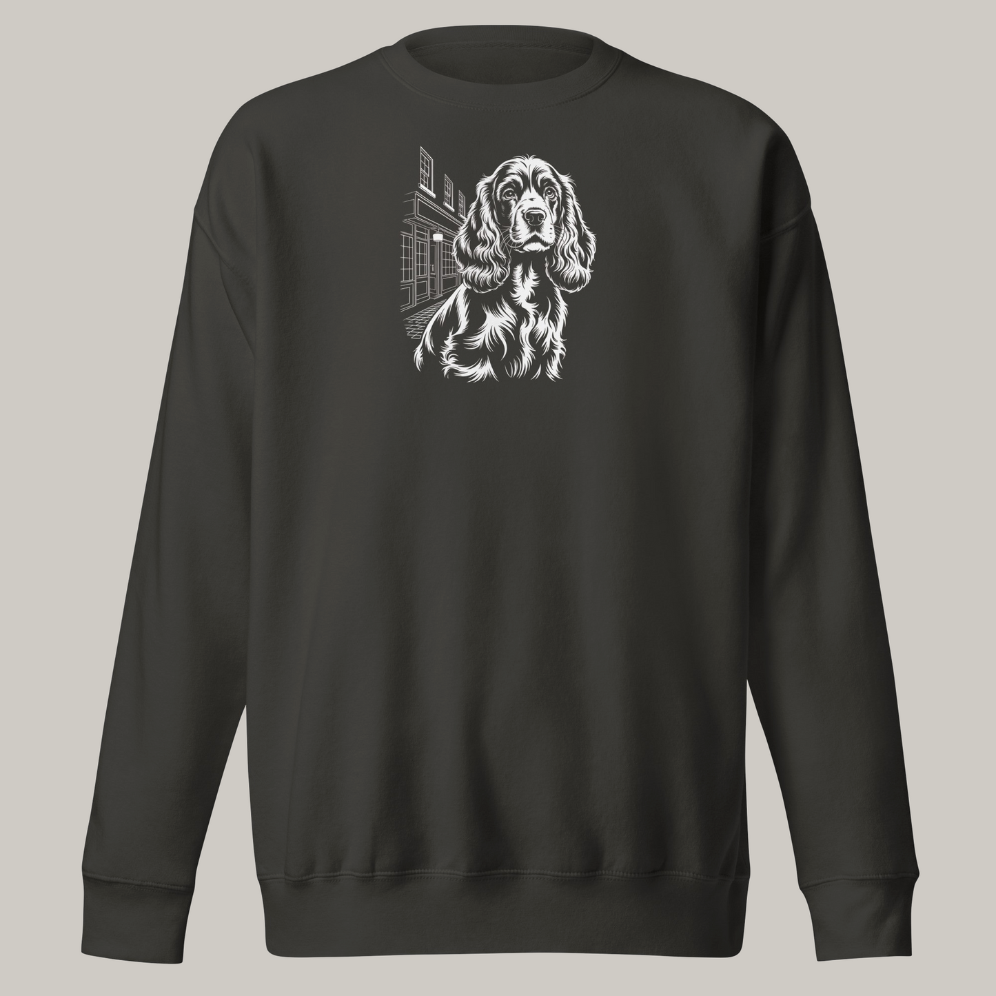 Hundeprint på genser – Cocker Spaniel.