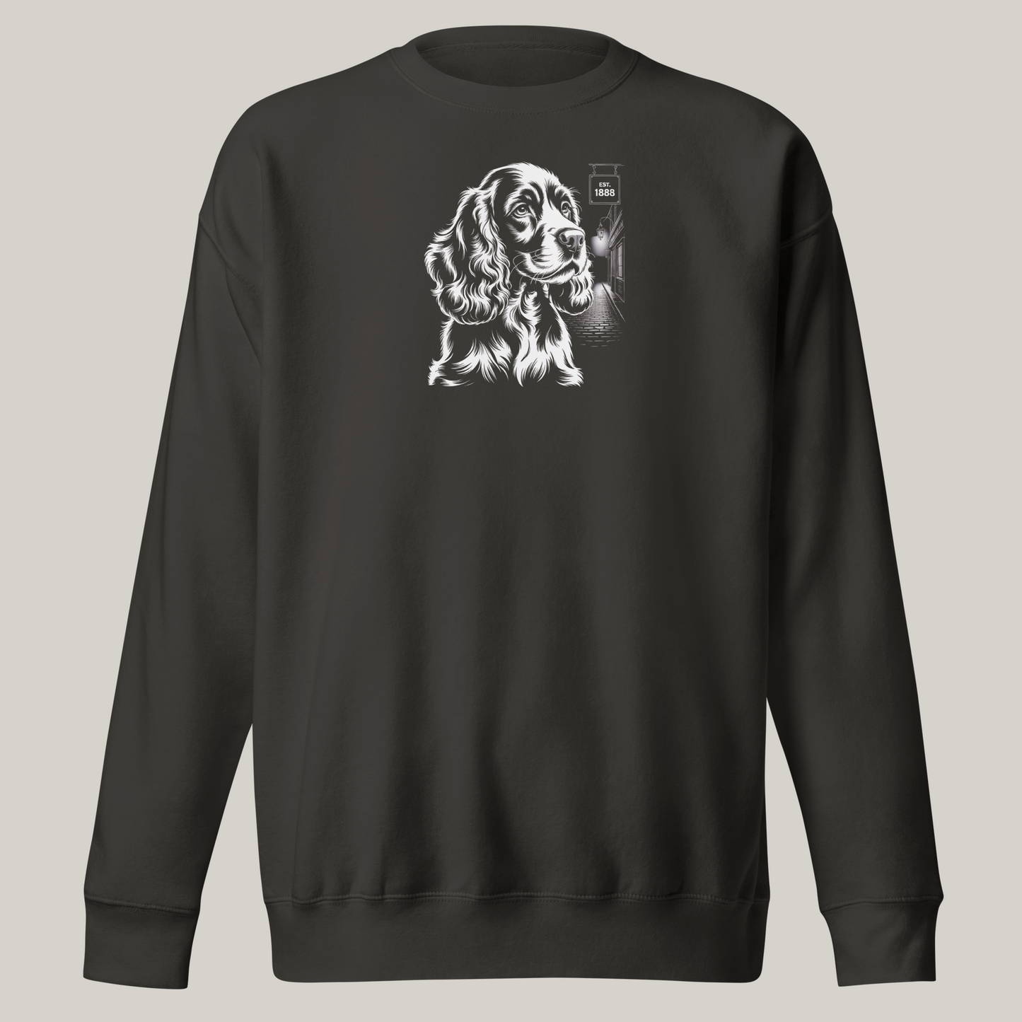 Hundeprint på genser – Cocker Spaniel.