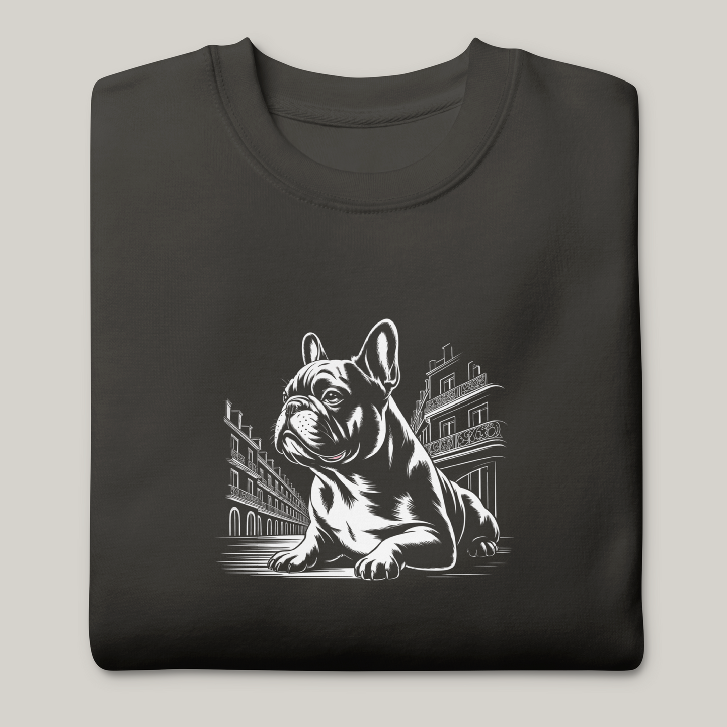 Hundeprint på genser – Fransk Bulldog.