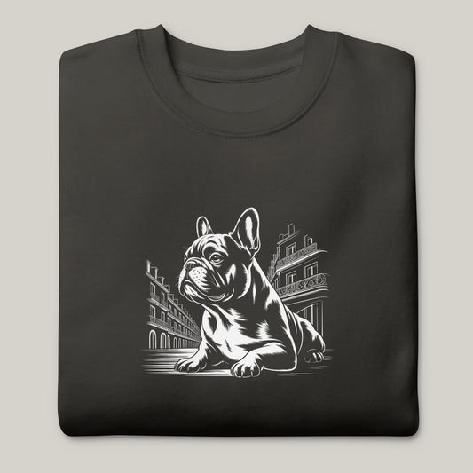 Hundeprint på genser – Fransk Bulldog.