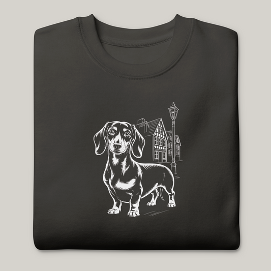 Hundeprint på genser – Dachshund.