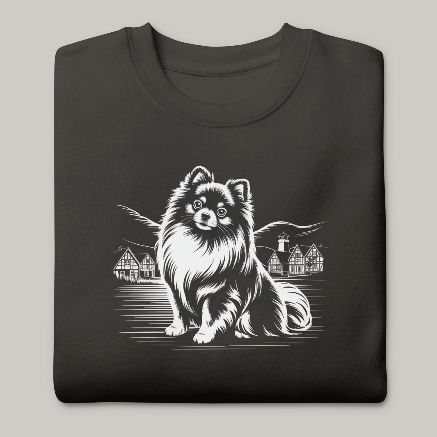 Hundeprint på genser – Pomeranian.