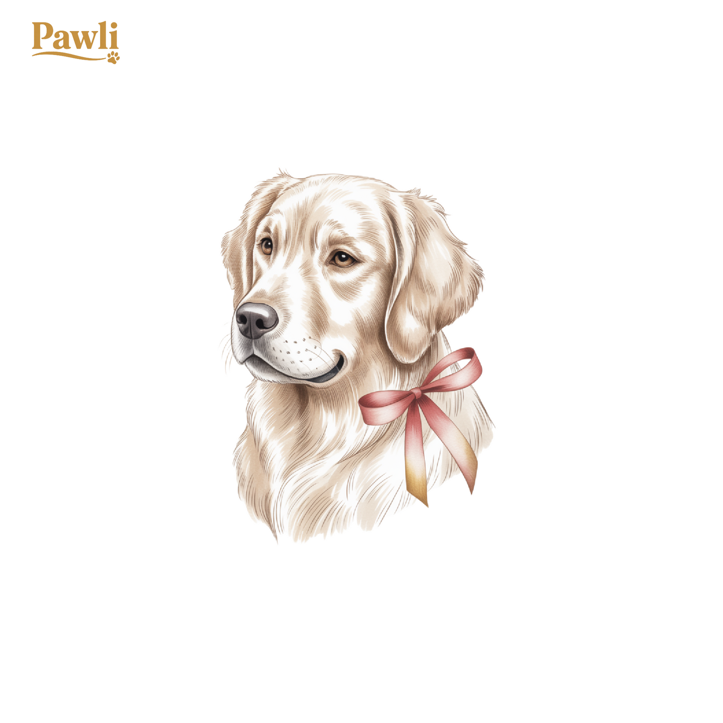 Pawli julegenser Golden Retriever lys