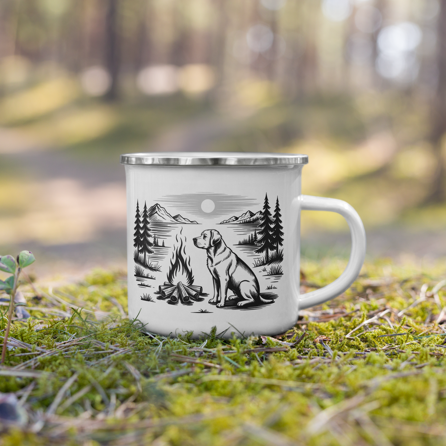 Labrador retriever hundeprint – emalje turkopp.